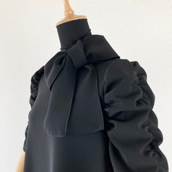 《サイズオーダー》フォーマル・セレモニー・袖ギャザー・ブラッグ・ワンピース 3枚目の画像