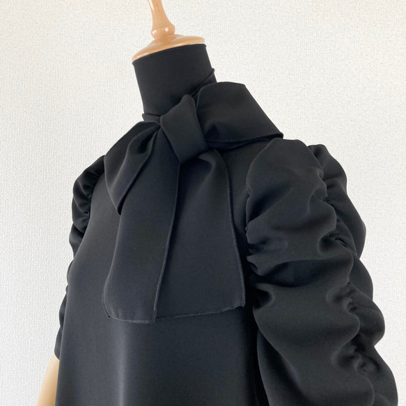 《サイズオーダー》フォーマル・セレモニー・袖ギャザー・ブラッグ・ワンピース 3枚目の画像