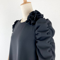 《サイズオーダー》フォーマル・セレモニー・袖ギャザー・ブラッグ・ワンピース 7枚目の画像