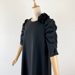 《サイズオーダー》フォーマル・セレモニー・袖ギャザー・ブラッグ・ワンピース 6枚目の画像