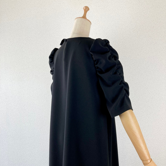 《サイズオーダー》フォーマル・セレモニー・袖ギャザー・ブラッグ・ワンピース 9枚目の画像