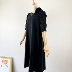 《サイズオーダー》フォーマル・セレモニー・袖ギャザー・ブラッグ・ワンピース 4枚目の画像