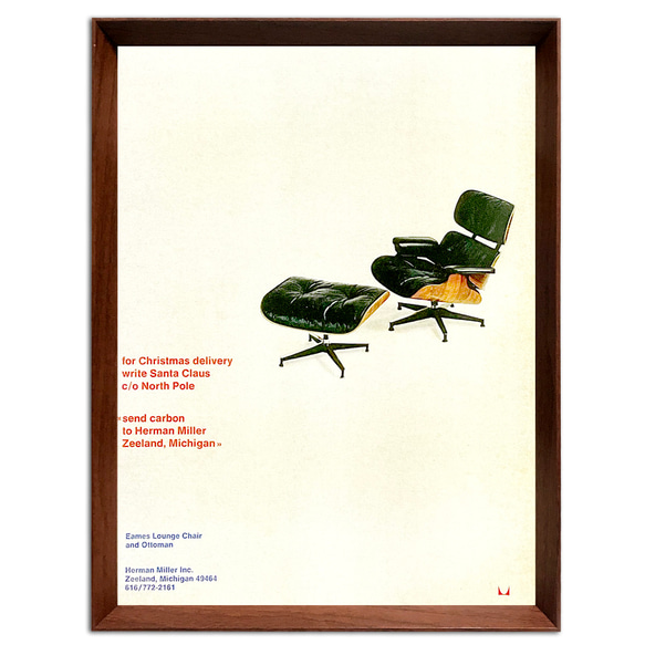ハーマンミラー イームズ ラウンジチェア 1950年代 アメリカ ヴィンテージ 雑誌 広告 ポスター 3枚目の画像
