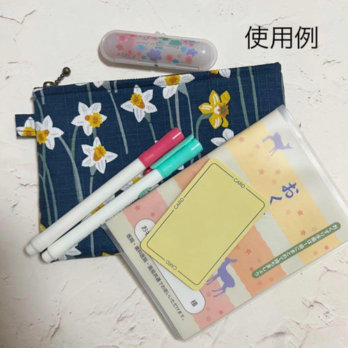 感謝価格　SALE ユキエモン　通帳ポーチ　お薬手帳ポーチ　人気　ハンドメイド L字ファスナーポーチ ユキエモン ボタニカルフラワー 通帳ケース