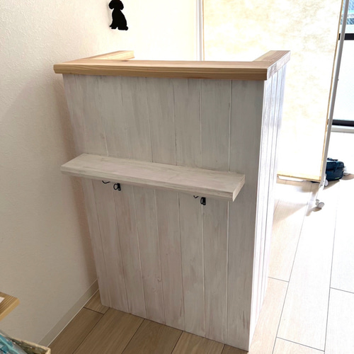 コの字】カウンター レジ スリム 受付 荷物置付 幅73✖︎高さ105