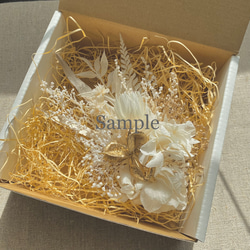 【送料無料】ラナンキュラスと紫陽花のミニブーケコサージュ 6枚目の画像