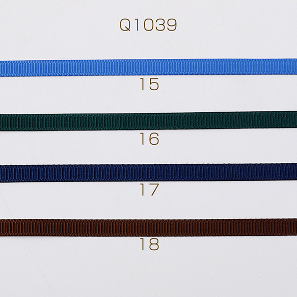 Q1039-6  15m グログランリボン グログランテープ ポリエステルリボン 無地 幅5mm   3 x（5m） 3枚目の画像