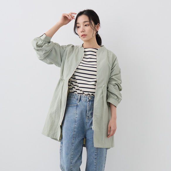 軽くて着やすい】シャカシャカ生地のライトアウター ミントグリーン