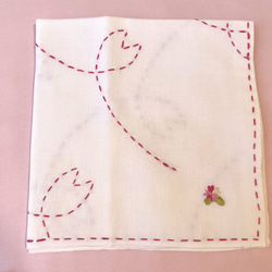 桜とインコの刺繍刺し子さらしふきん 2枚セット 8枚目の画像