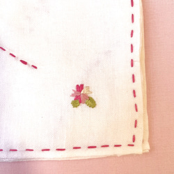 桜とインコの刺繍刺し子さらしふきん 2枚セット 12枚目の画像
