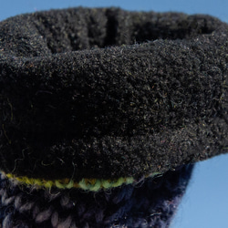 手編みの純毛ニット手袋/つま先の開いた手袋/内側起毛手袋/暖かい手袋 - 北欧のブルーとグリーンのグラデーションニット、友人、誕 7枚目の画像