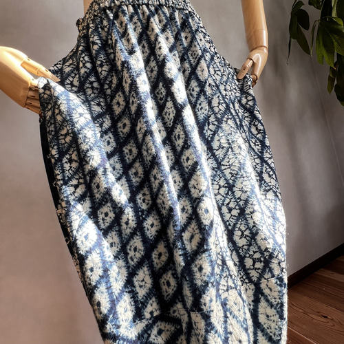 藍染ロングスカート ギャザーロングスカート[品番：AZLW0021611]｜AZUL BY MOUSSY