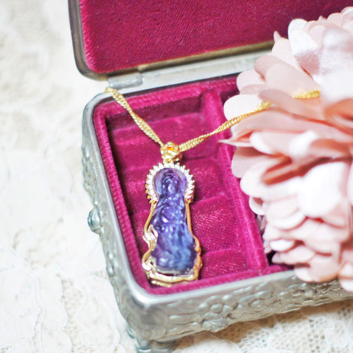 フローライトの爽やか系観音天珠 フローライトの爽やか系観音天珠