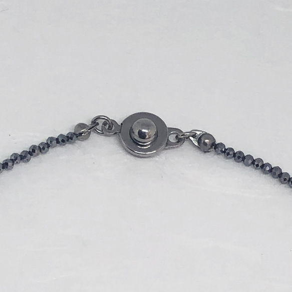 テラヘルツカット2mm極小ブレスレット内径14cm 健康　肩こり　冷え性　天然石　不眠症　体温上昇　活力 2枚目の画像
