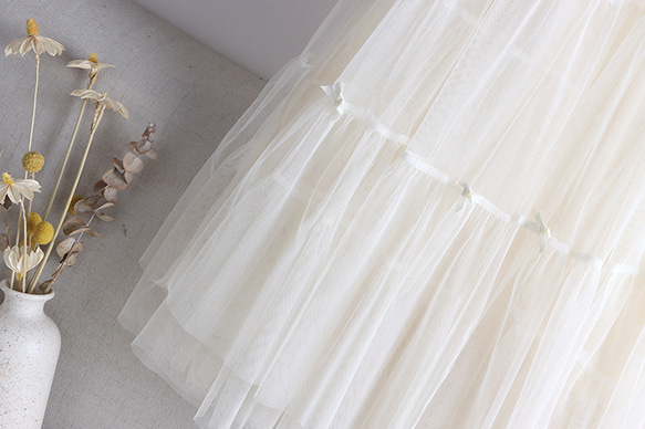 レディース  春 秋 夏 体型カバー 着痩せ 大人可愛い 裏地付き ロングスカート 3枚目の画像