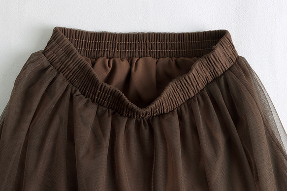 レディース  春 秋 夏 体型カバー 着痩せ 大人可愛い 裏地付き ロングスカート 4枚目の画像