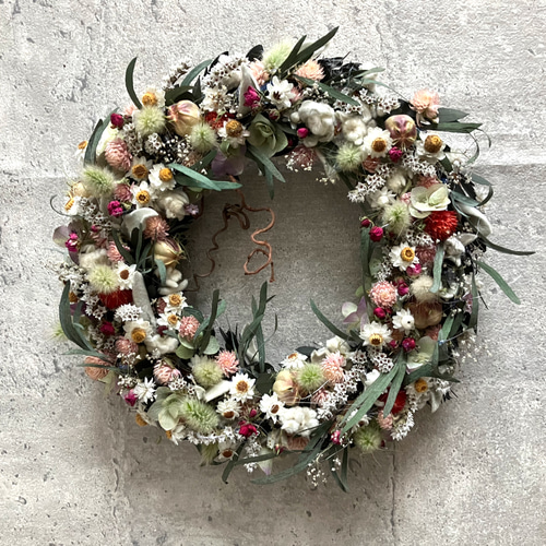 ふんわり優しいリース リース mieko 通販｜Creema(クリーマ) 17141469 