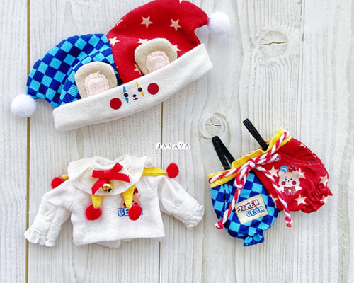 JANAYA オビツ11 ob11服 サーカス joker洋服3点セット 翌日発送 JANAYA オビツ11 ob11服 サーカス joker洋服3点セット 翌日発送