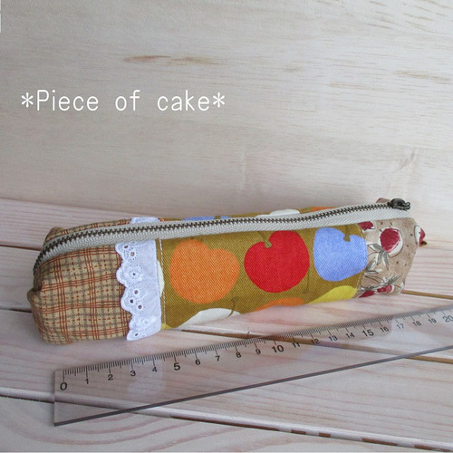 布のペンケース (NZ-PN01)＜柔らか 軽い筆箱 チェリー カップ いちご