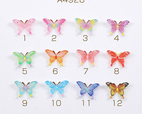 花信風 24色 極薄ネイルパーツ蝶 Amazon | 花信風 24