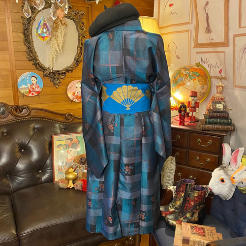 アンサンブル 着物 ワンピース ドレス ハンドメイド リメイク 帯