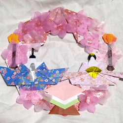 ひな祭り・リース・桃の花・折り紙 ・壁面飾り【☆送料無料☆】 その他