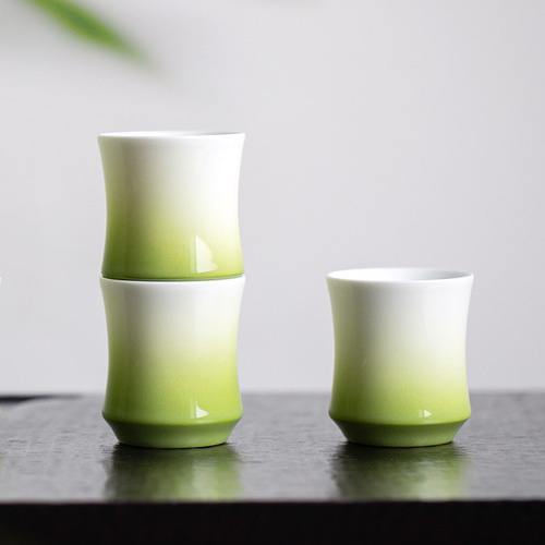 青竹 徳利セット 酒器 手作り 景徳鎮窯 おしゃれ 陶磁器 贈り物