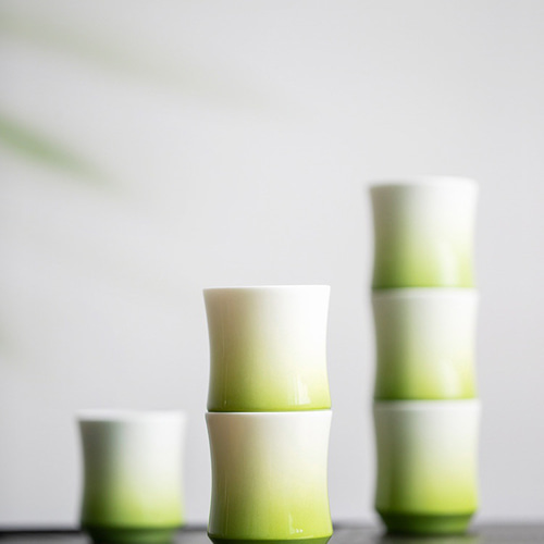 青竹 徳利セット 酒器 手作り 景徳鎮窯 おしゃれ 陶磁器 贈り物