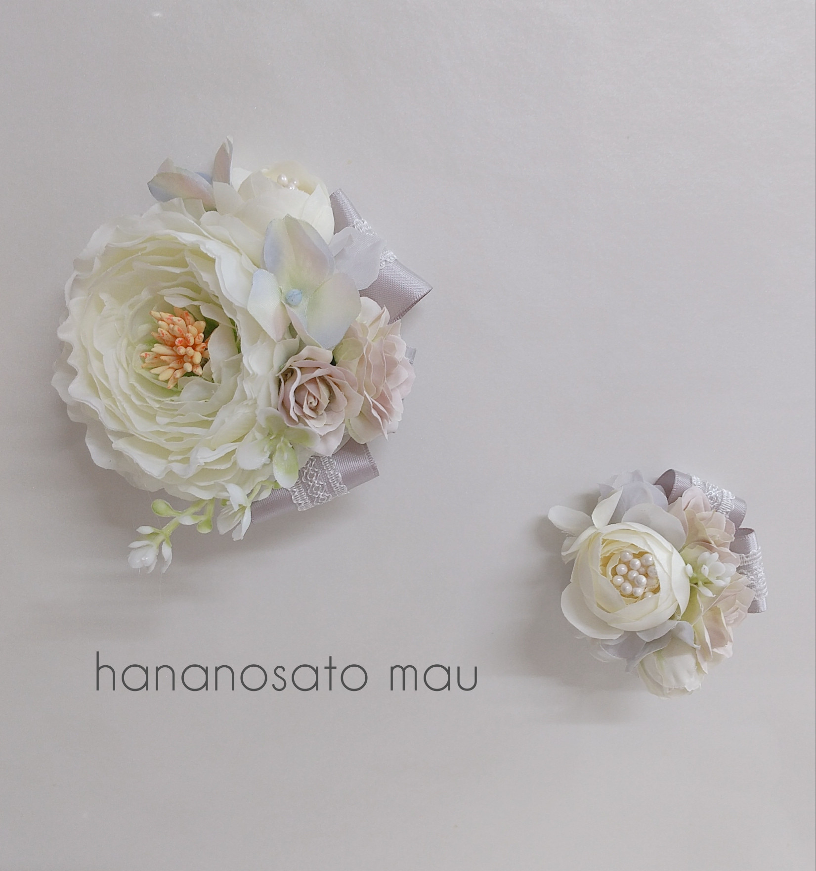 ☆コサージュとヘッドパーツの親子コーデセット☆ 入学式　卒業式　お呼ばれ　発表会などに