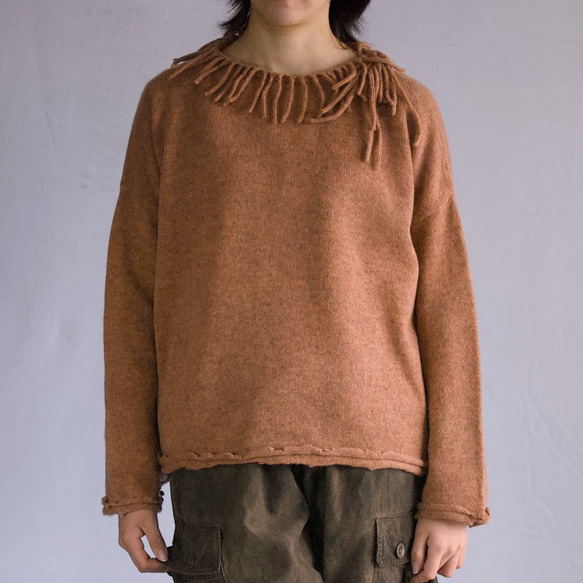 おとなのフリンジ　ラムズウールのセーター 10枚目の画像