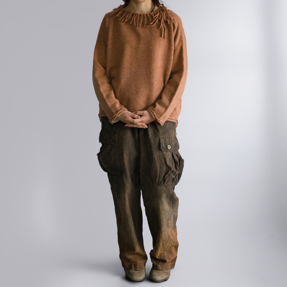 おとなのフリンジ　ラムズウールのセーター 9枚目の画像