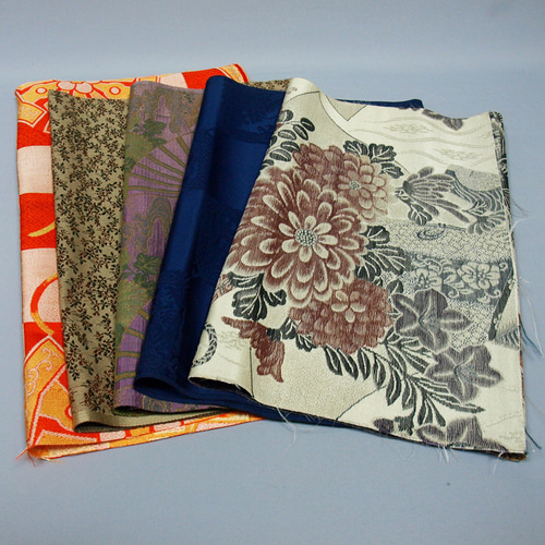 帯のはぎれセット 5枚B 古布 s2208 生地 くらふと藍 通販 17142557