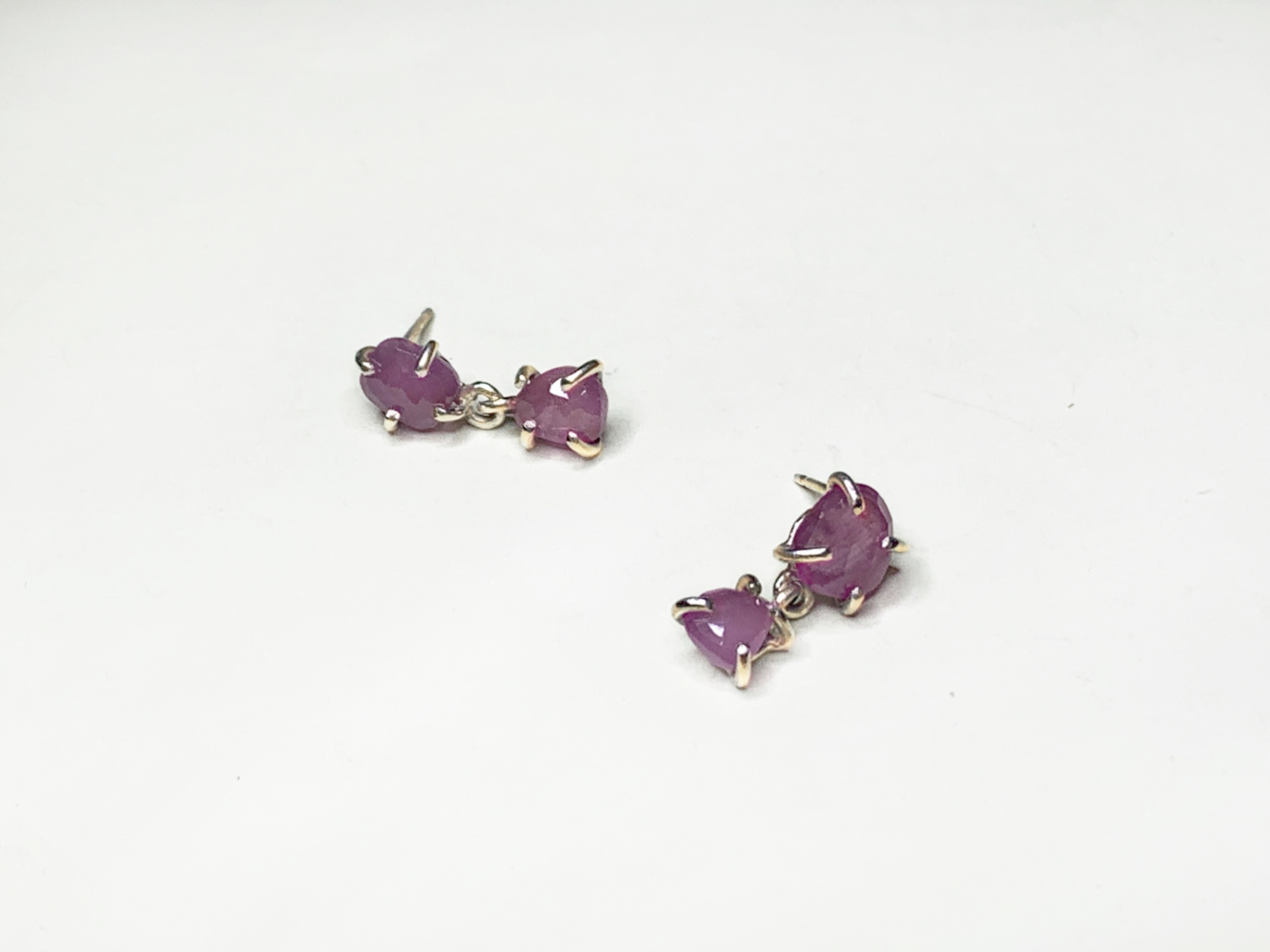 一点もの k18 Ruby bling bling ピアス/ 受注制作