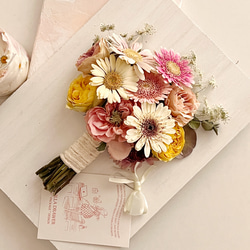 【オープン記念価格】アフターブーケ　フレームドライブーケ　結婚式/記念日の大切な花束を長く楽しみたい方へ 8枚目の画像