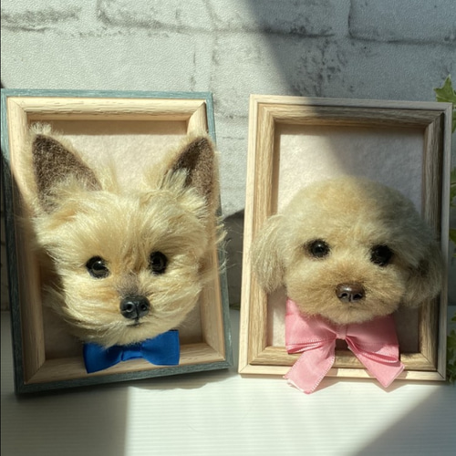 オーダー見本 羊毛フェルトフレームタイプ 犬 ワイマラナー 羊毛