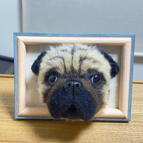 オーダー見本 羊毛フェルトフレームタイプ 犬 ワイマラナー 羊毛