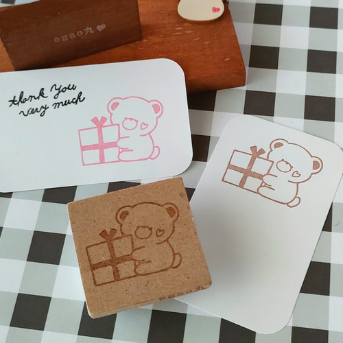♥ほっぺくまちゃんとプレゼントBox』消しゴムはんこ はんこ