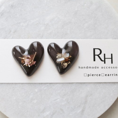 ニュアンスカラーのヘアクリップ シェルラメ レジン ヘアクリップ