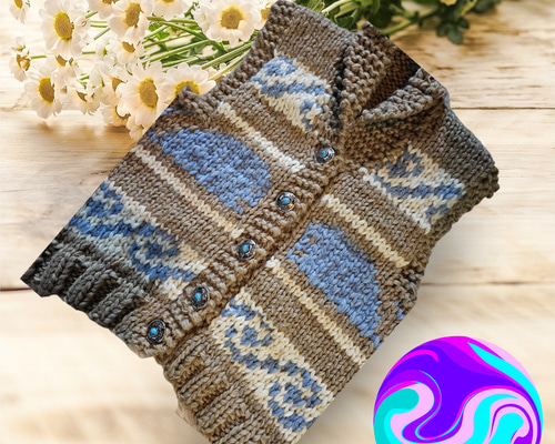 本格派 カナディアン クジラ柄のカウチンベスト ベスト Rebirth 通販