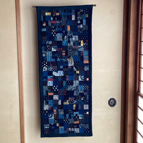 古布 小布パッチワークのテーブルセンター その他インテリア雑貨