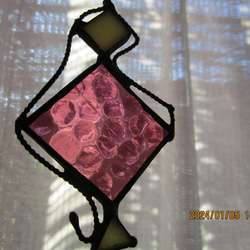 おとぎの国から　ステンドグラスのペンダント　魔女のランプ 4枚目の画像