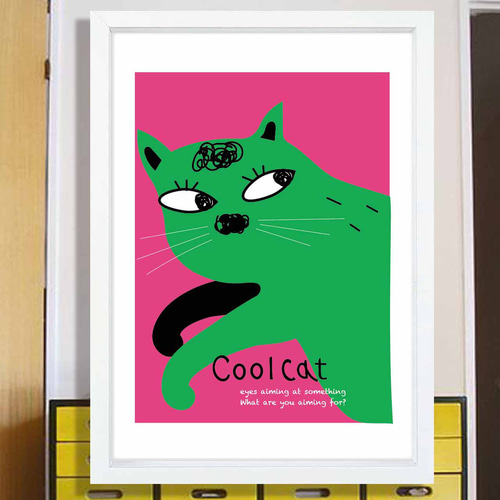 A4　イラストポスター 20点セット A4サイズ】アートポスター B38-057 （女性 英字 ロゴ POP ポップ