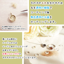 ペットの毛から作るクリスタル水晶毛玉ジュエリー　プチリング 3枚目の画像