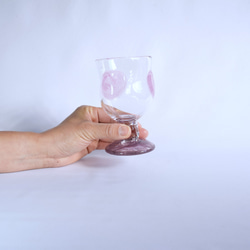 水玉ワイングラス/ピンク×ムラサキ 7枚目の画像