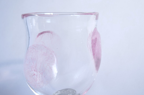 水玉ワイングラス/ピンク×グレー 3枚目の画像