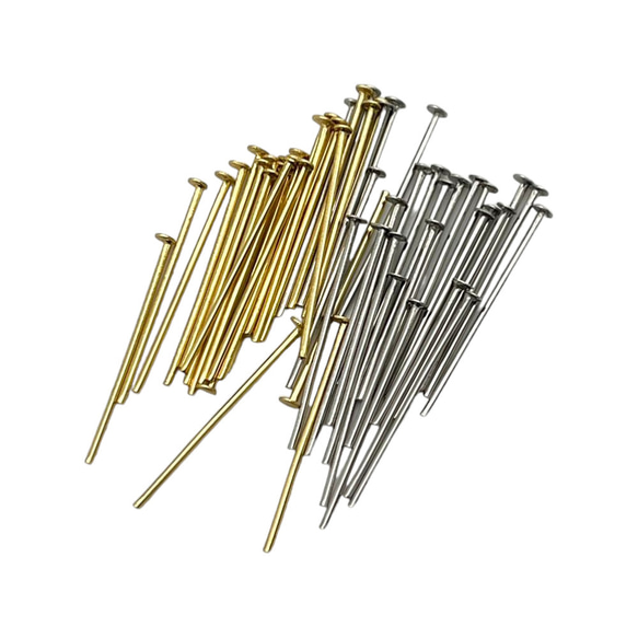 Tピン 約2cm 内径1mm 線径約0.6mm 40本 ハンドメイド 手芸 材料 ピアス