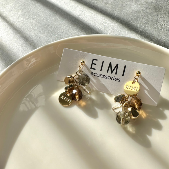 【EIMI】ロゴプレート×アースカラービーズ 5枚目の画像