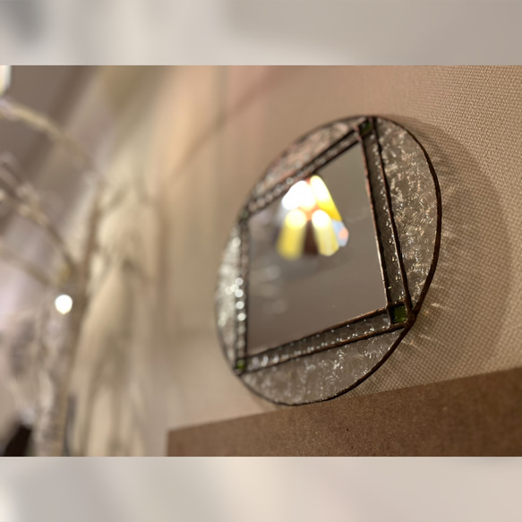 昭和ガラスの壁掛けミラー 2枚目の画像