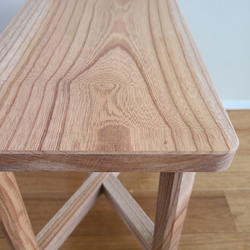 けやき一枚板スツール 椅子 サイドテーブル 花台 欅 無垢 自然