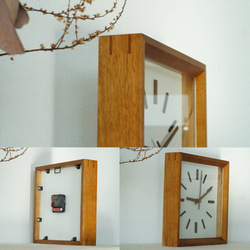 掛け時計・置き時計兼用 – 静かなクオーツ連続秒針と洗練されたデザイン 桜木細工 モダン 9枚目の画像